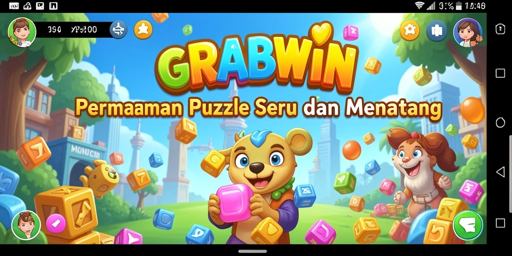 Tangkapan layar dari gameplay menantang dalam GRABWIN.