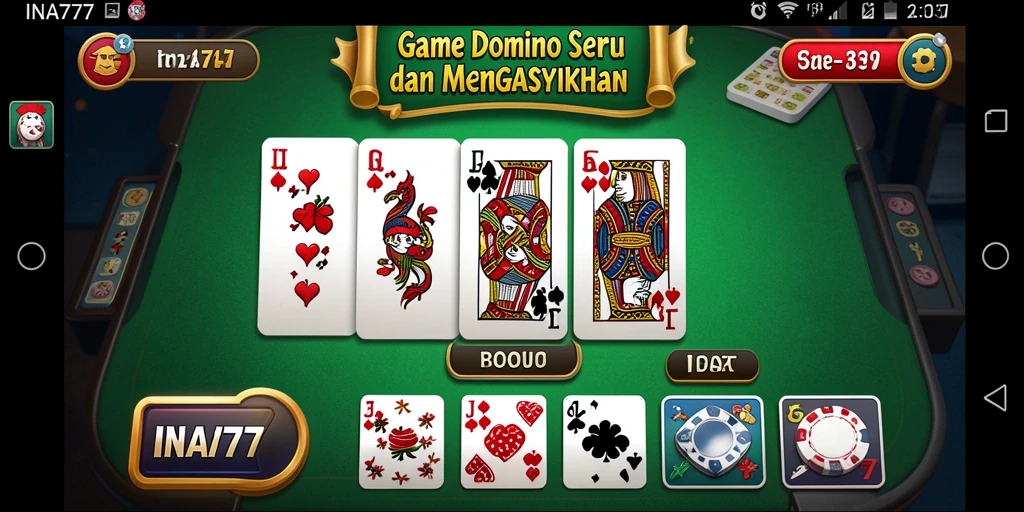 Screenshot gameplay INA777 dengan tampilan Domino yang menarik.