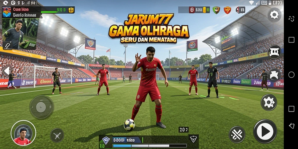 Tampilan gameplay seru di JARUM77 dengan aksi olahraga yang mendebarkan.