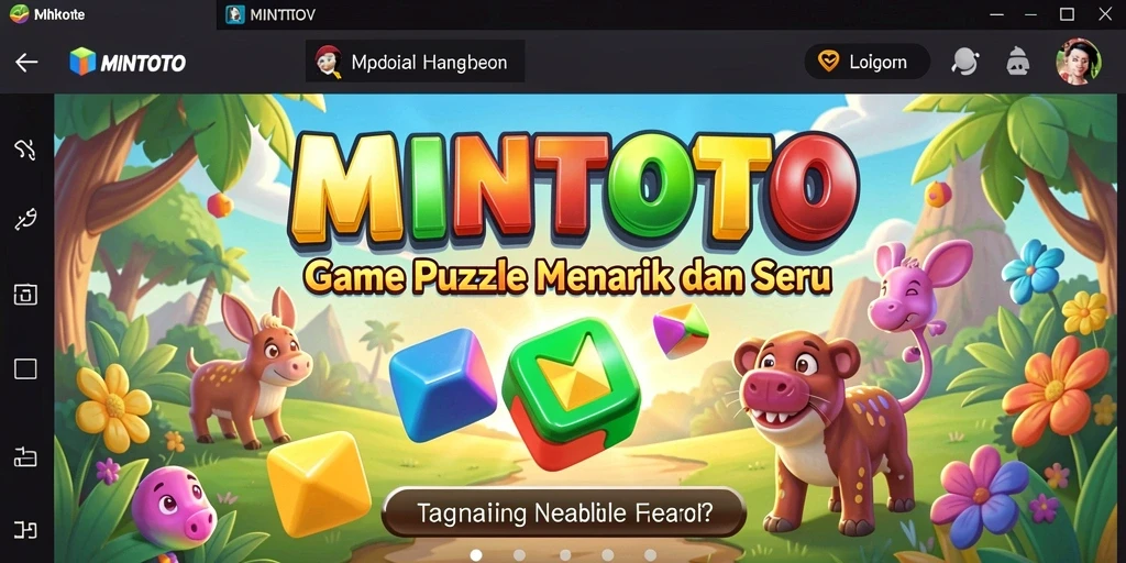 Tangkapan layar MINTOTO menampilkan gameplay seru dalam menyelesaikan teka-teki.