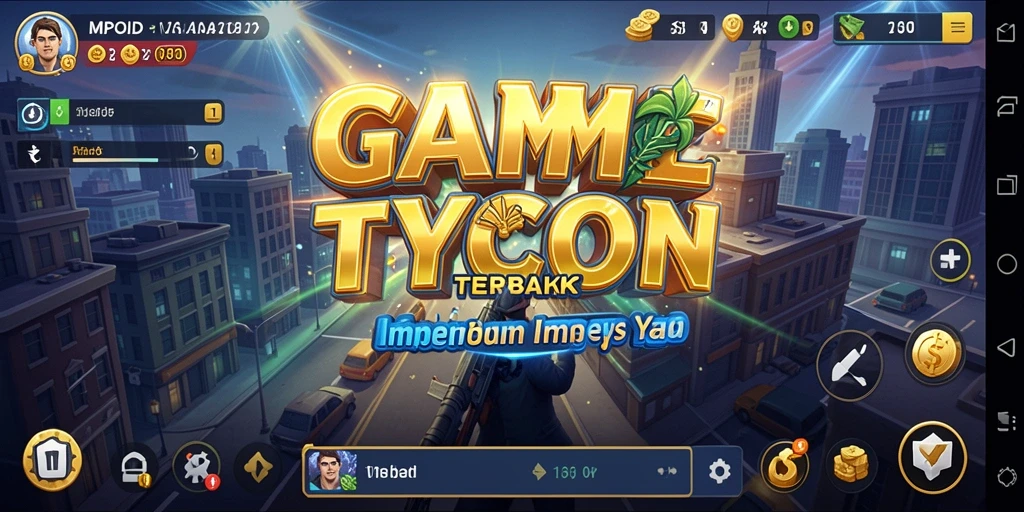 Screenshot MPOID menampilkan gameplay seru membangun bisnis Tycoon.
