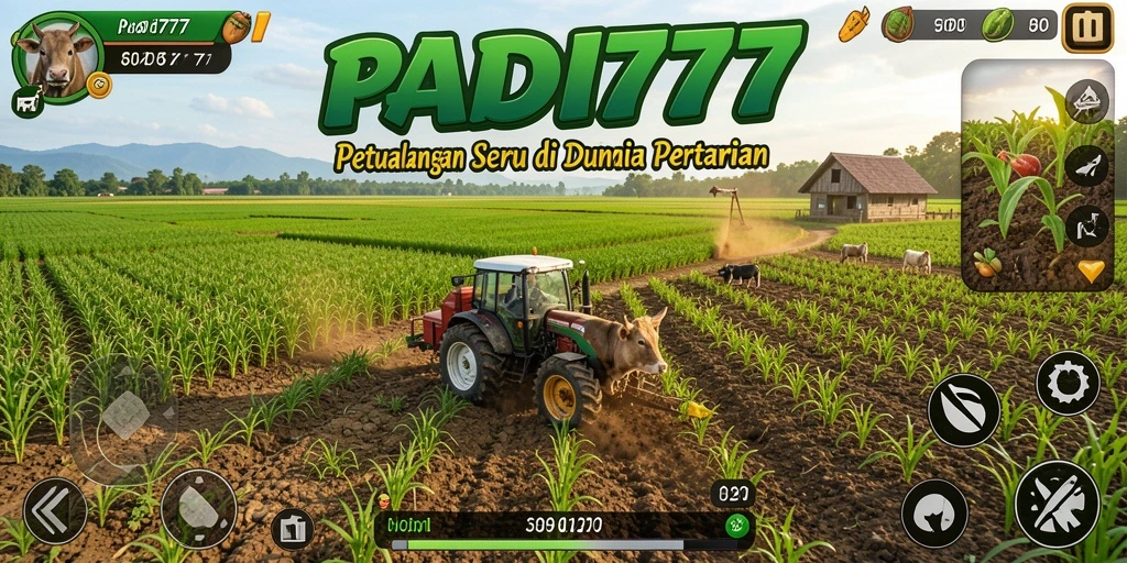 Tampilan gameplay seru saat bertani di PADI777.