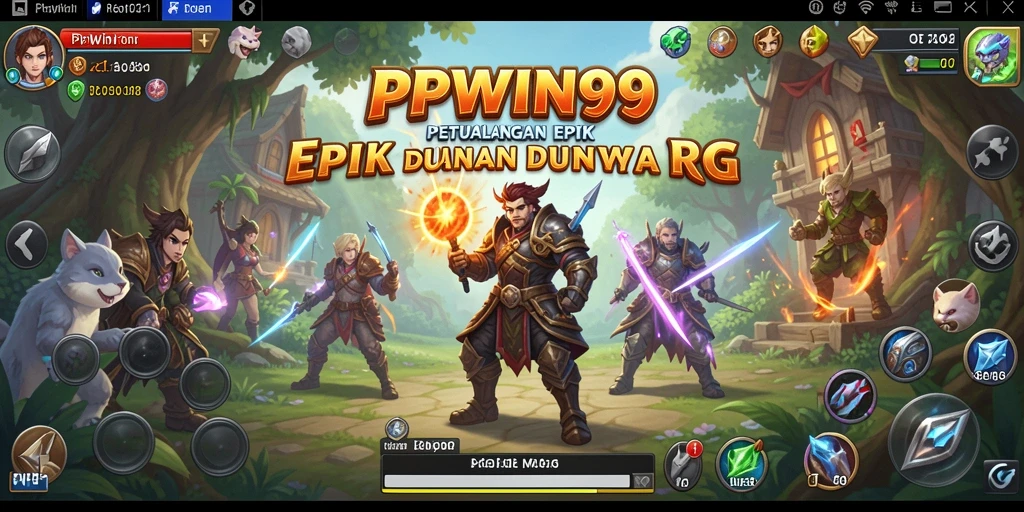 Tampilan gameplay menakjubkan dari PPWIN99 dengan aksi RPG yang seru.
