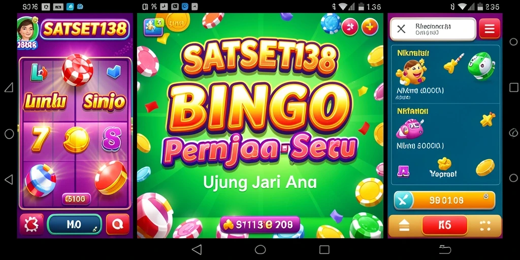 Tampilan utama gameplay Bingo di SATSET138 yang penuh warna.
