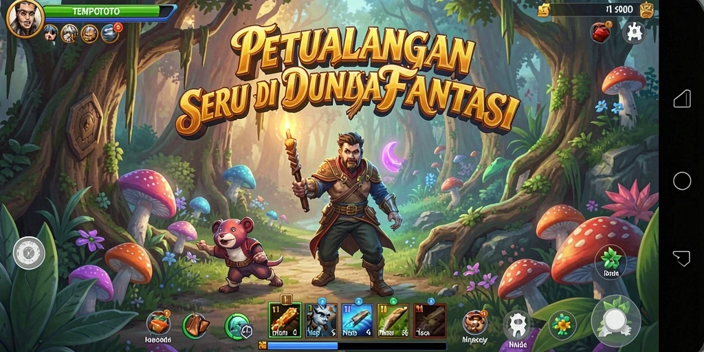 Gameplay mendebarkan dengan pertarungan epik di TEMPOTOTO.
