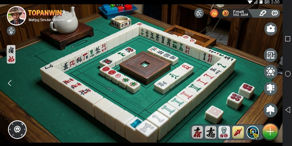 Tangkapan layar utama TOPANWIN menampilkan gameplay Mahjong yang seru.