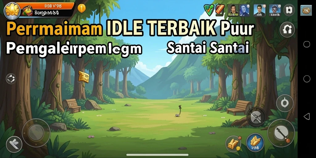Tampilan gameplay <strong>V98</strong> yang menampilkan karakter dalam mode Idle.
