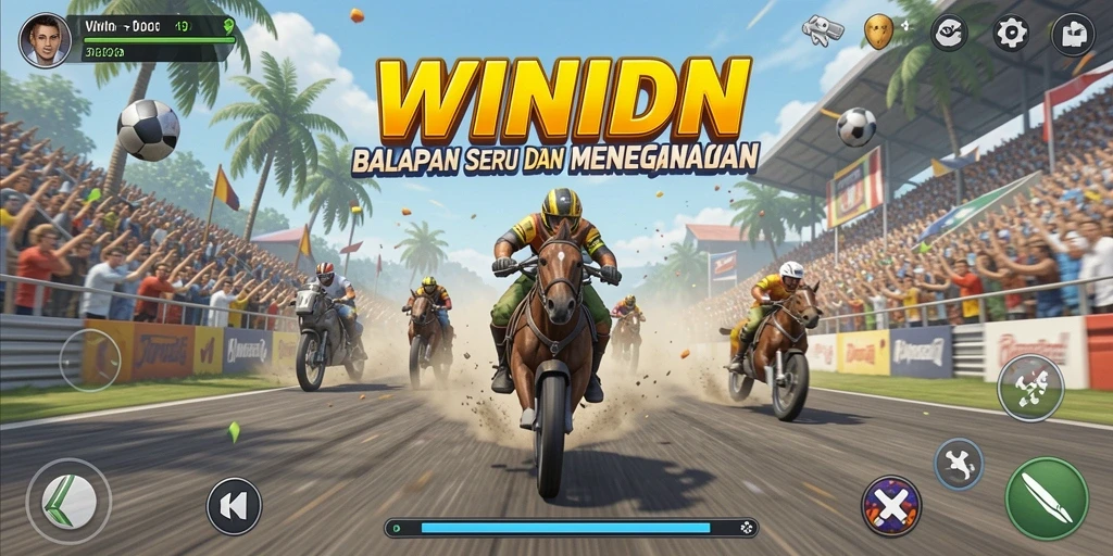 Tangkapan layar WINIDN menunjukkan aksi balapan yang mendebarkan di jalanan kota.